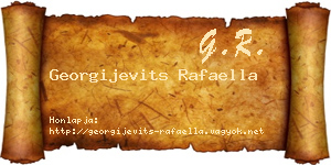 Georgijevits Rafaella névjegykártya